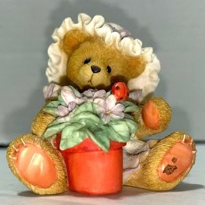 Cherished Teddies Violet “‎ Blessings Bloom When You Are Near” Bear Figurine